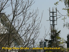 Der Funkturm in der Philipp-Reis-Strae aus anderer Perspektive