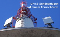 UMTS-Antennen auf einer Plattform des Münchener Fernsehturms Bild: IZgMF