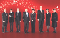 Der Schweizer Bundesrat stellt die Regierungsmitglieder